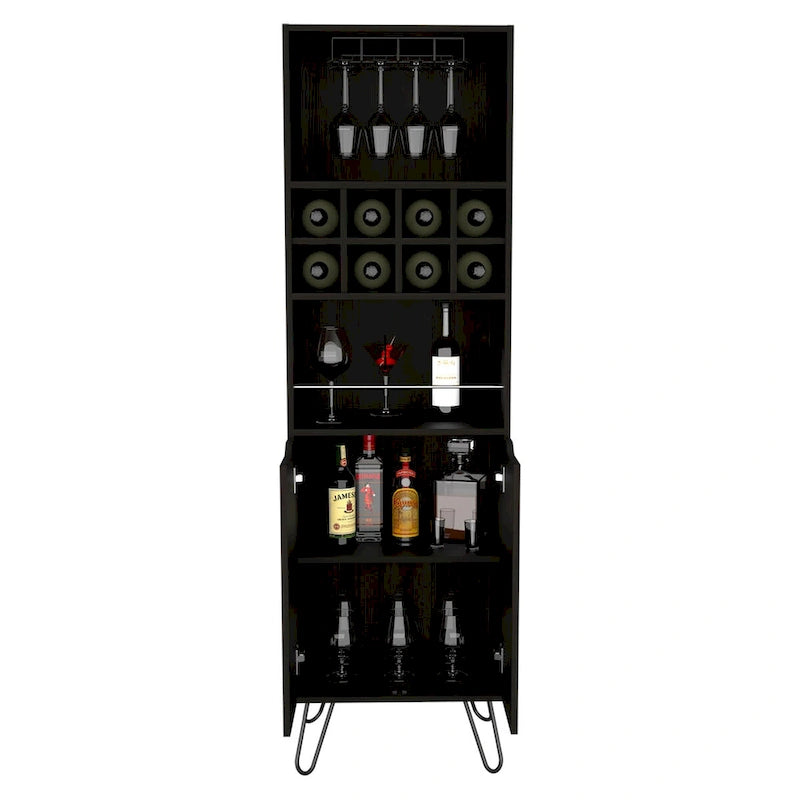 Bar Cabinet for Kitchen, Dining Room,Living Room, Black