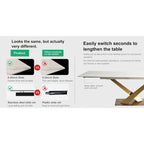 9 - Piece 94.48Rectangular Extendable Sintered Stone Dining Table with 8 Faux leather Chairs Dining Set