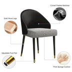 9 - Piece 94.48Rectangular Extendable Sintered Stone Dining Table with 8 Faux leather Chairs Dining Set